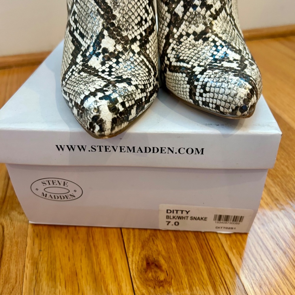 Steve Madden Snake Print Heeled Mule - image 2